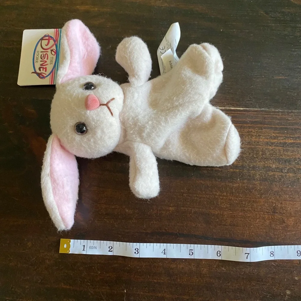 Disney Store Cuppy Parent Trap Bean Bag Plush White Bunny Rabbit‎ Vintage NWT