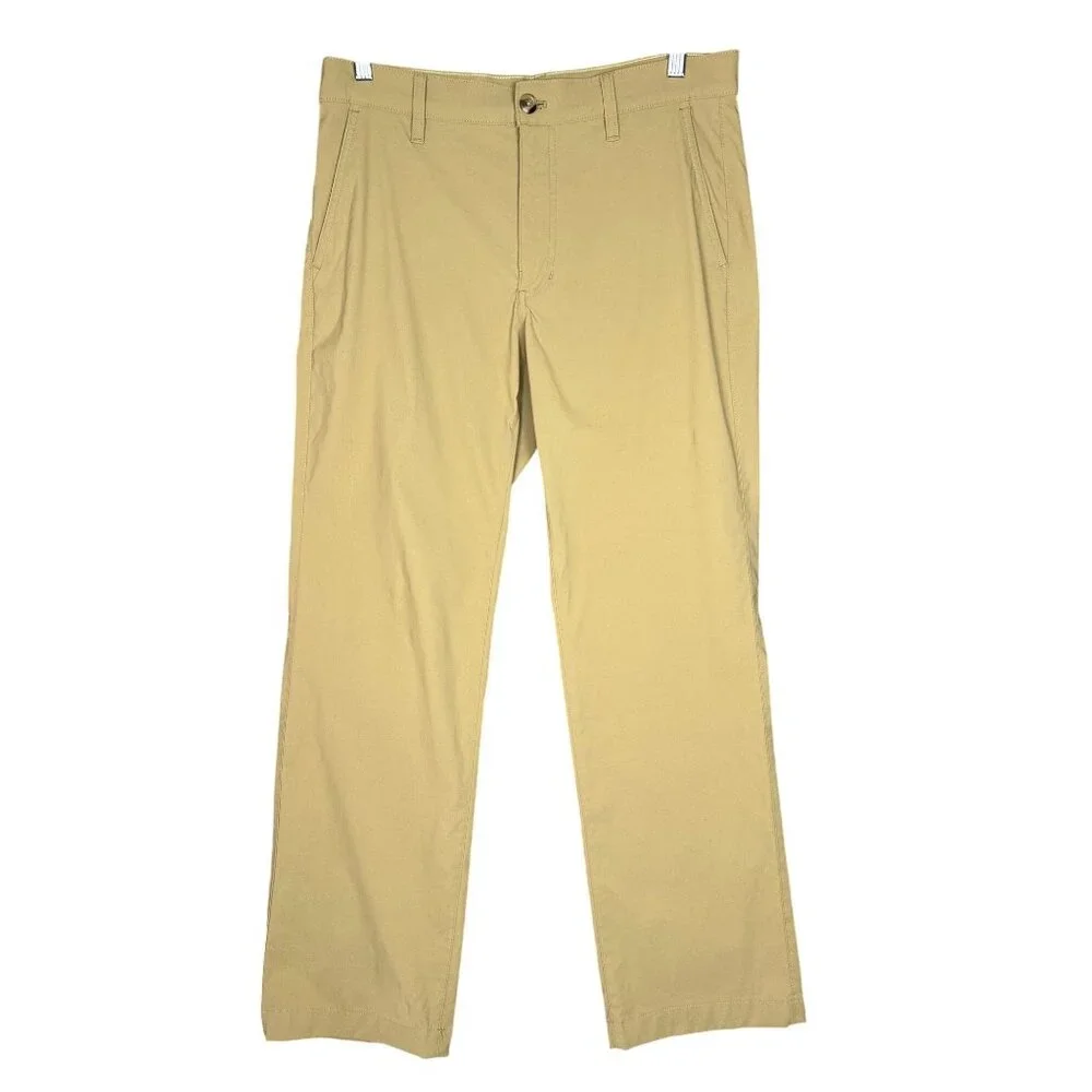 Eddie Bauer Mens Golf Pants Khaki 32x30 Hiking Outdoor Performance Stretch‎ Tan