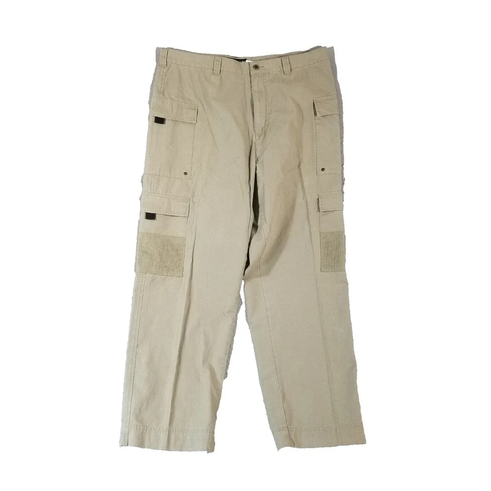 Timberland cargo hiking pants men's 40 x 32 khaki green lightweight cotton