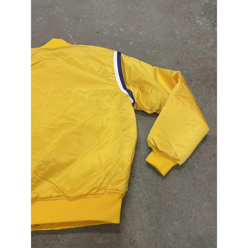 Vintage Los Angeles Lakers Jacket Mens Large Yellow NBA Basketball Starter‎ 90s