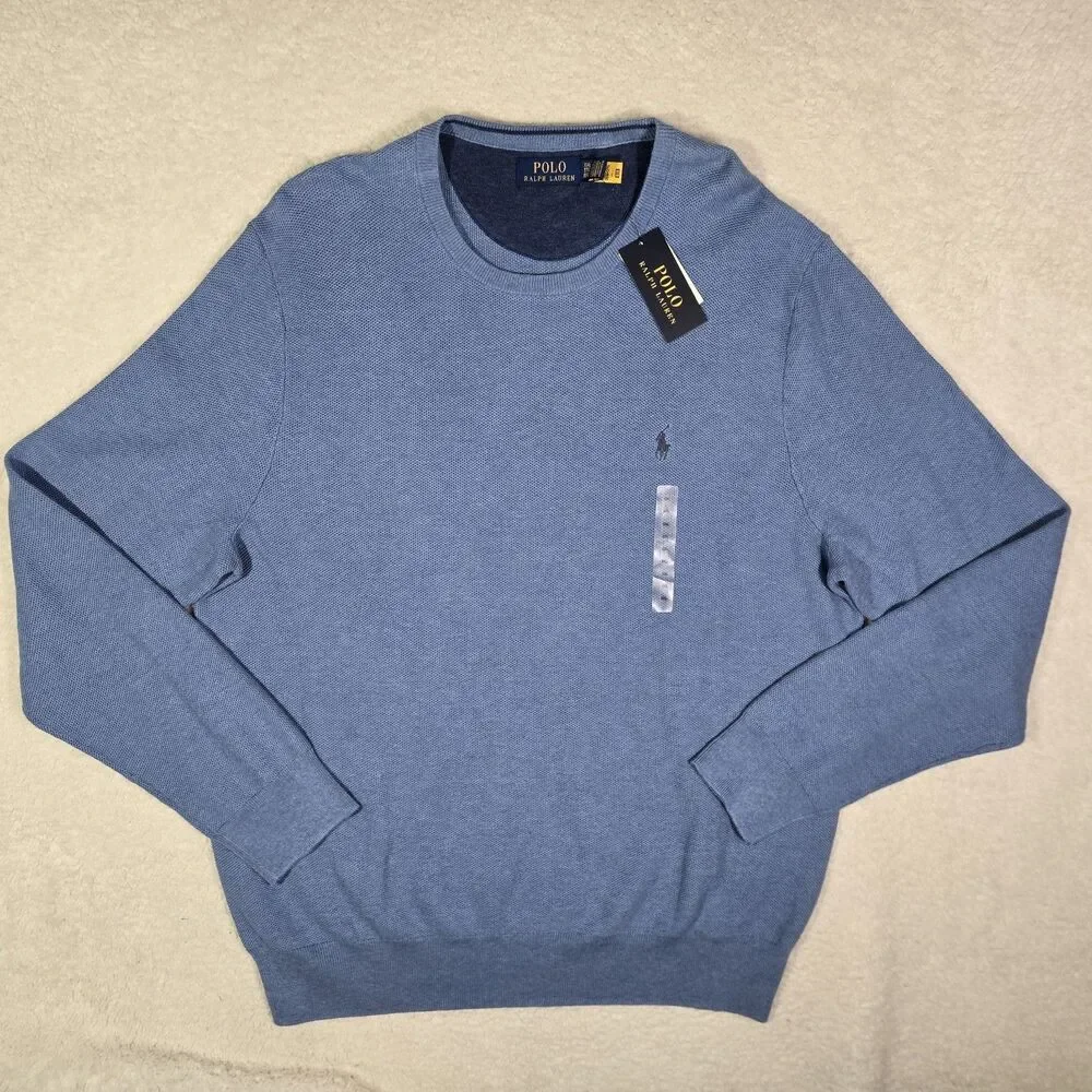 Polo Ralph Lauren Crewneck Sweater Blue Classic SRL 710929259012 Mens 2XL