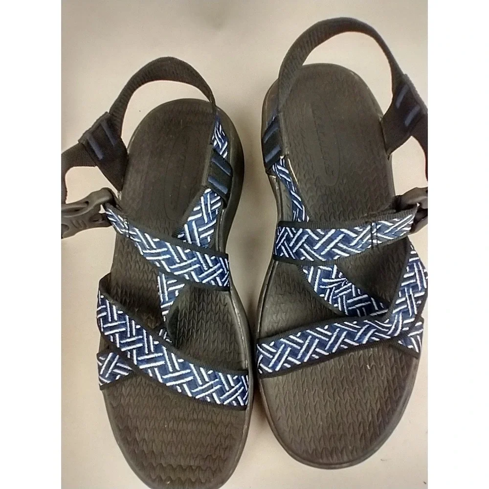 Skechers On the GO 400 Mens Sport Sandals Navy‎ Blue Geometric SN 51569 Size 9