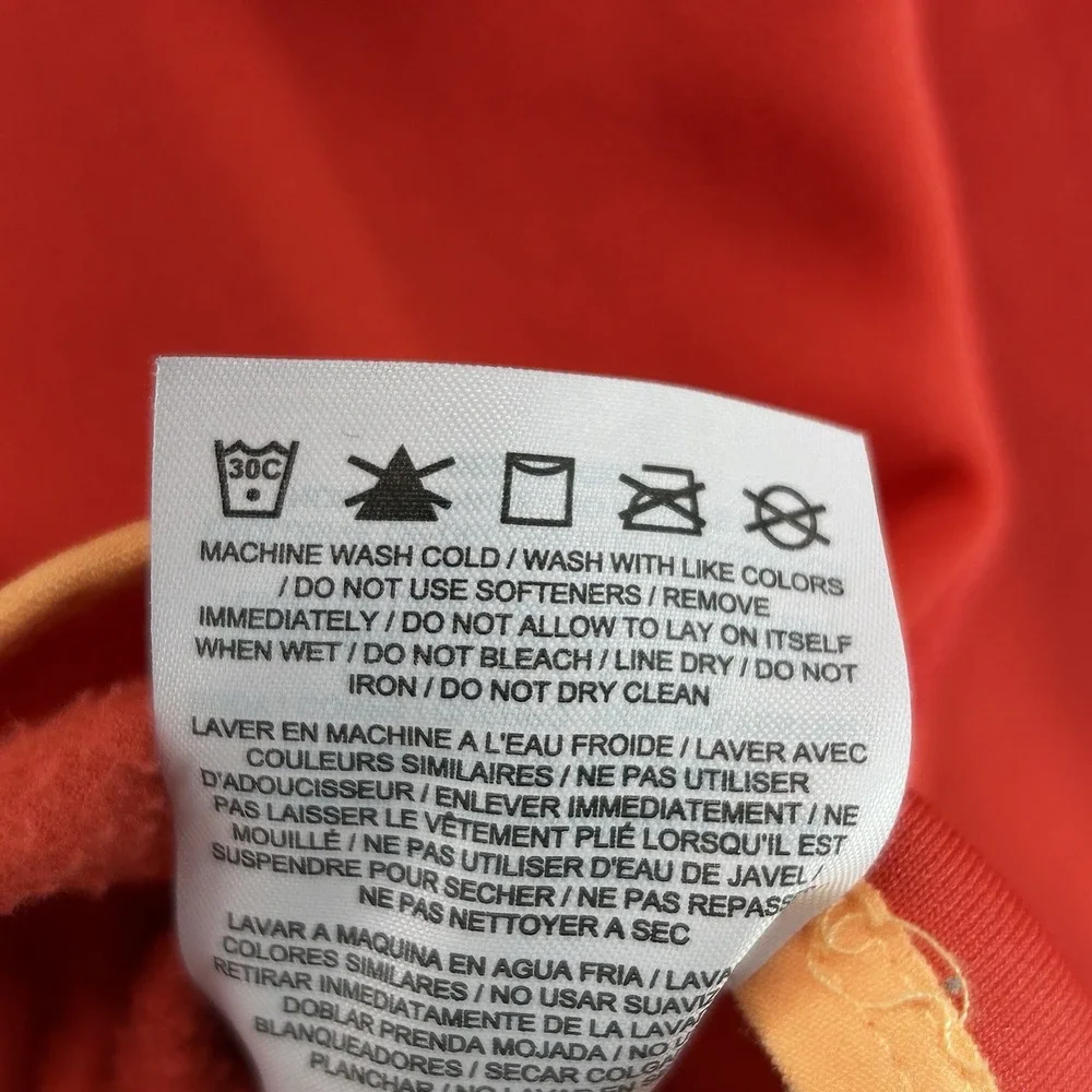 Nike Dri Fit Hoodie Women Medium Pullover Orange Fleece Activewear Thumb Hole‎