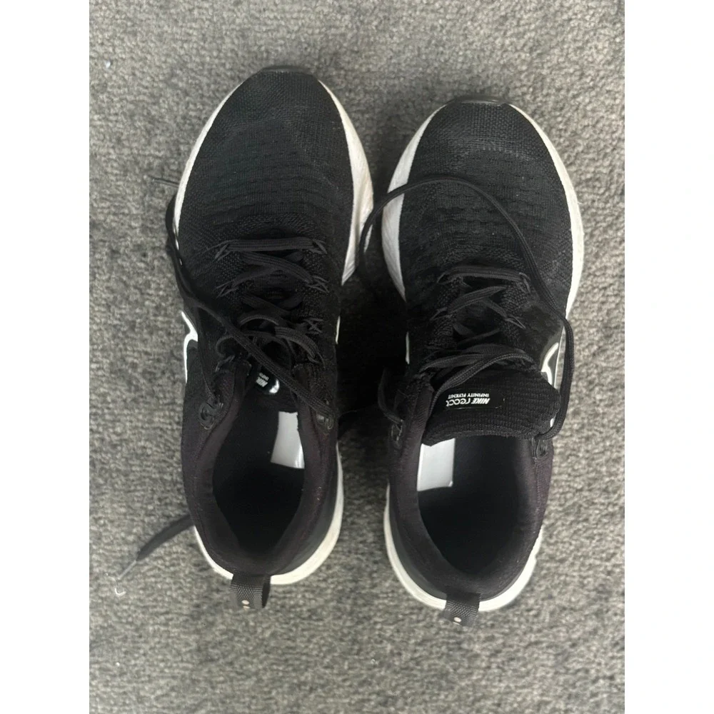 Nike React Infinity Run Flyknit 2 Women's‎ Shoes Size 8 Black Lace-Up Sneakers