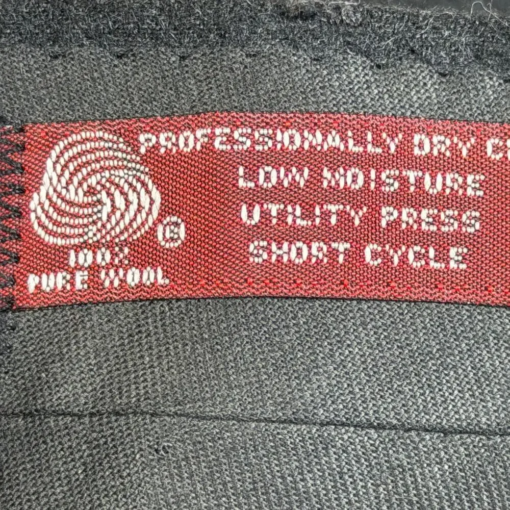 Jos A Bank Men 36x32.5 Dark Gray 100% Wool Flat Front Straight Leg Dress Pants
