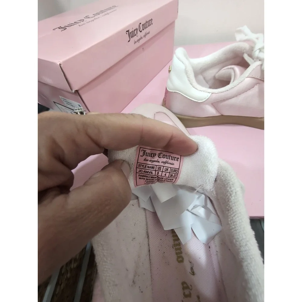 Juicy Couture Girls Blush Multi Sneakers Pink Glitter Size‎ 6