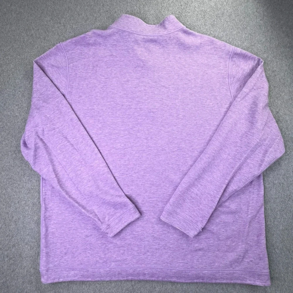 Collars & Co 1/4 Zip Sweater Men's Size XL Reversible Lavender Cream Golf Luxury