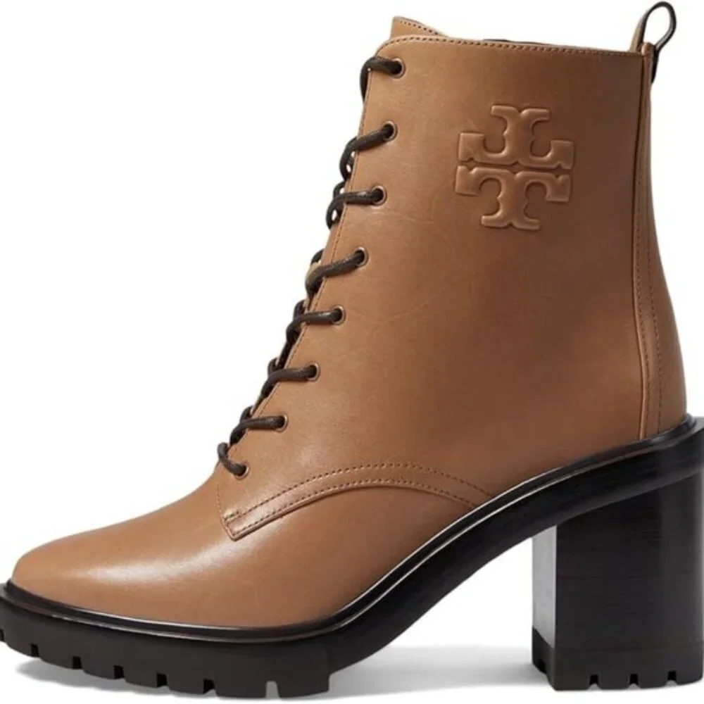 Tory Burch Women's Double T Lug High Heel‎ Boots