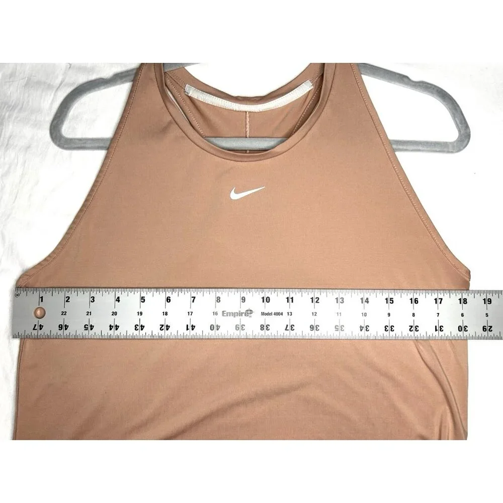 Nike Dri-Fit One Luxe Slim Fit Training Tank Top Women L  Peach Slinky Soft Cute