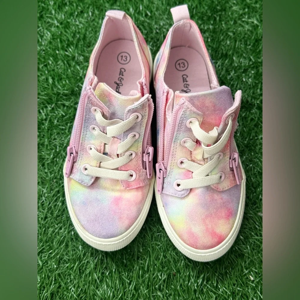 Cat and jack Colorful Tie-Dye Kids Sneakers Size‎ 13