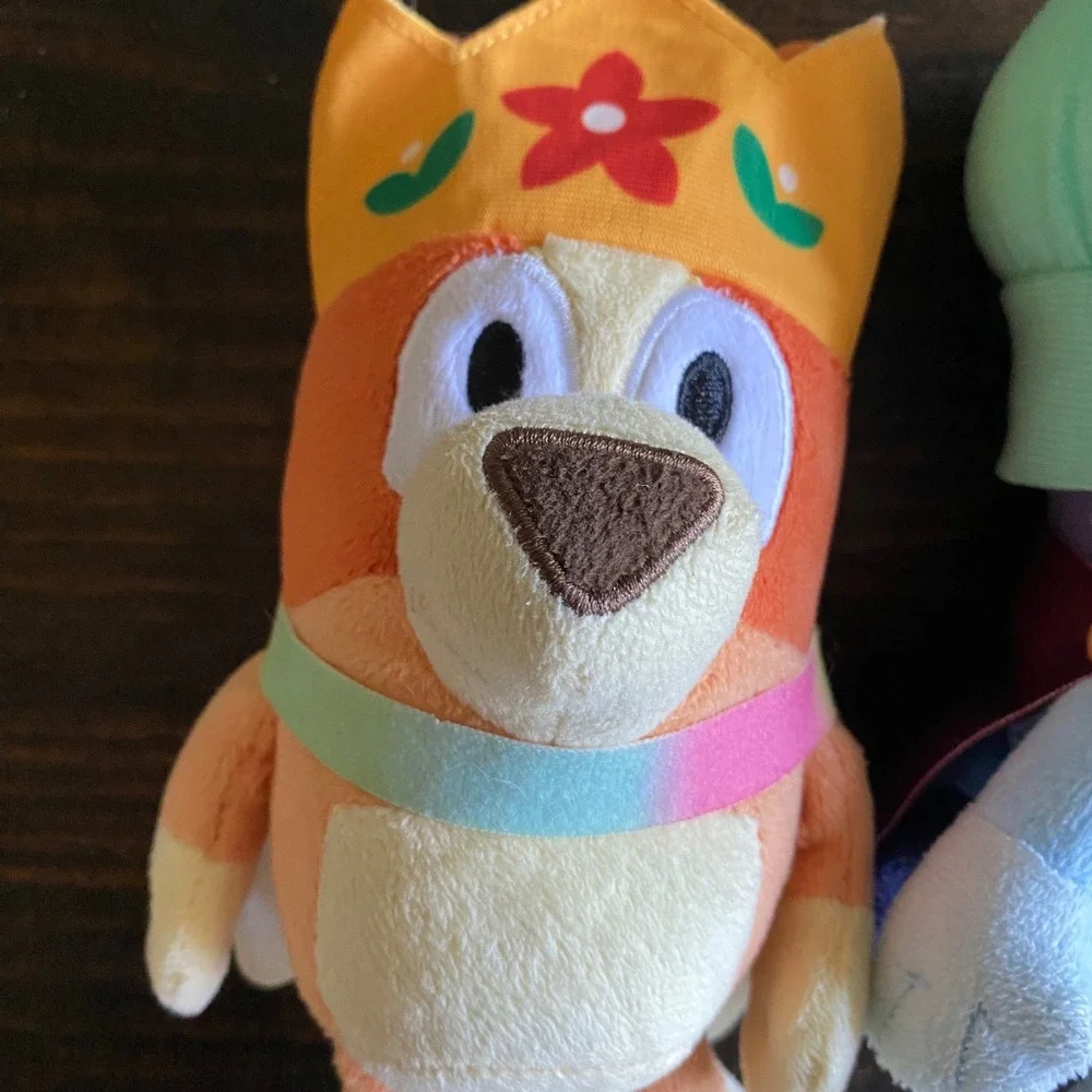 Royal King Bluey Queen Bingo Plush Set Heeler Costume Dress Up Stuffed Animal‎