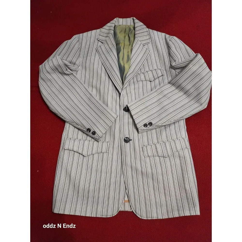 Niver Western Wear Mens Striped Blazer Jacket 38‎