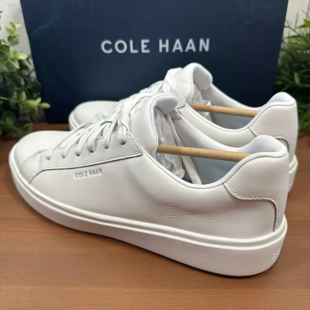 Cole Haan white leather traction
