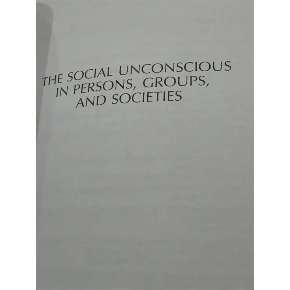 Book social unconscious