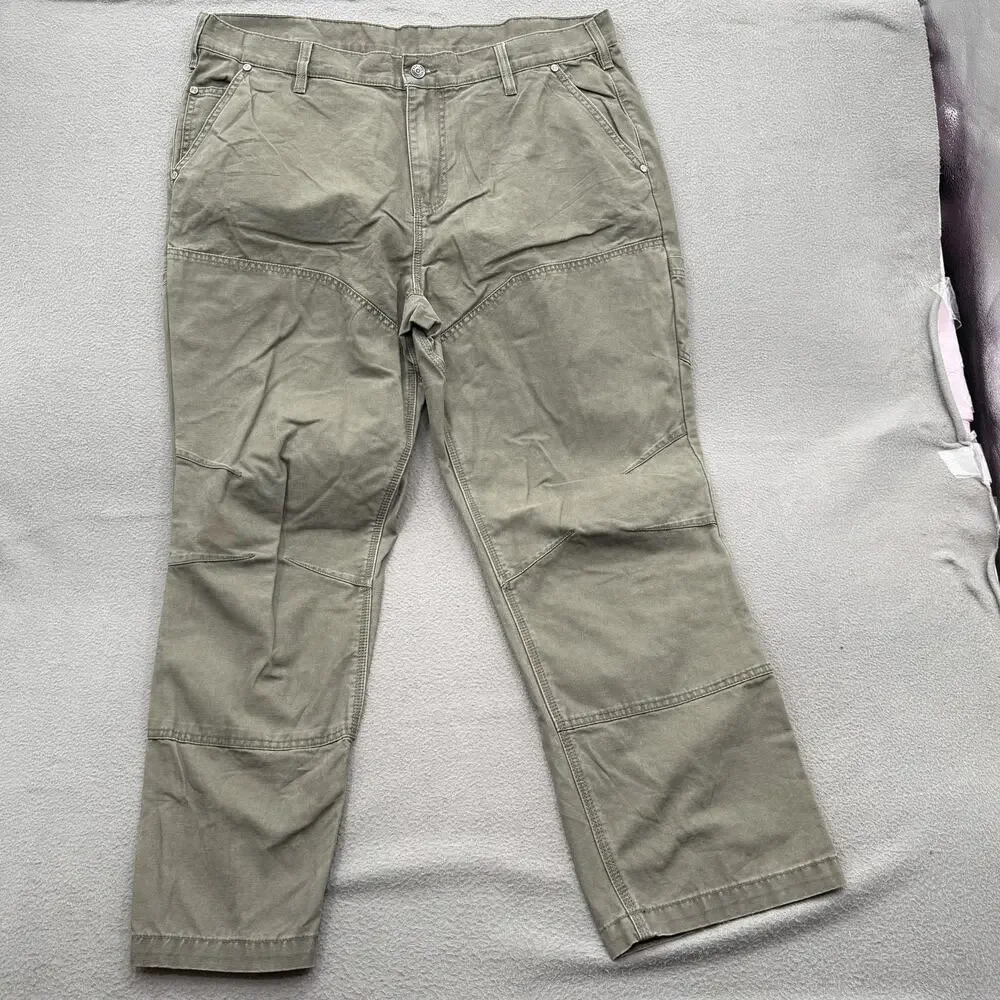 Harley-Davidson Pants Mens‎ 40x30 Green Canvas Utility Carpenter Workwear Casual