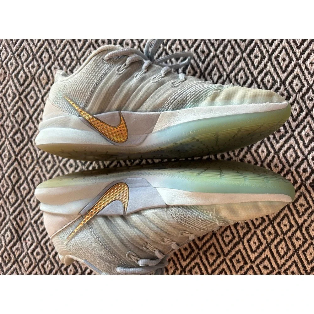 Nike Sabrina 1 Magnetic Kids Basketball Shoes Light Blue Gold Size 6.5Y