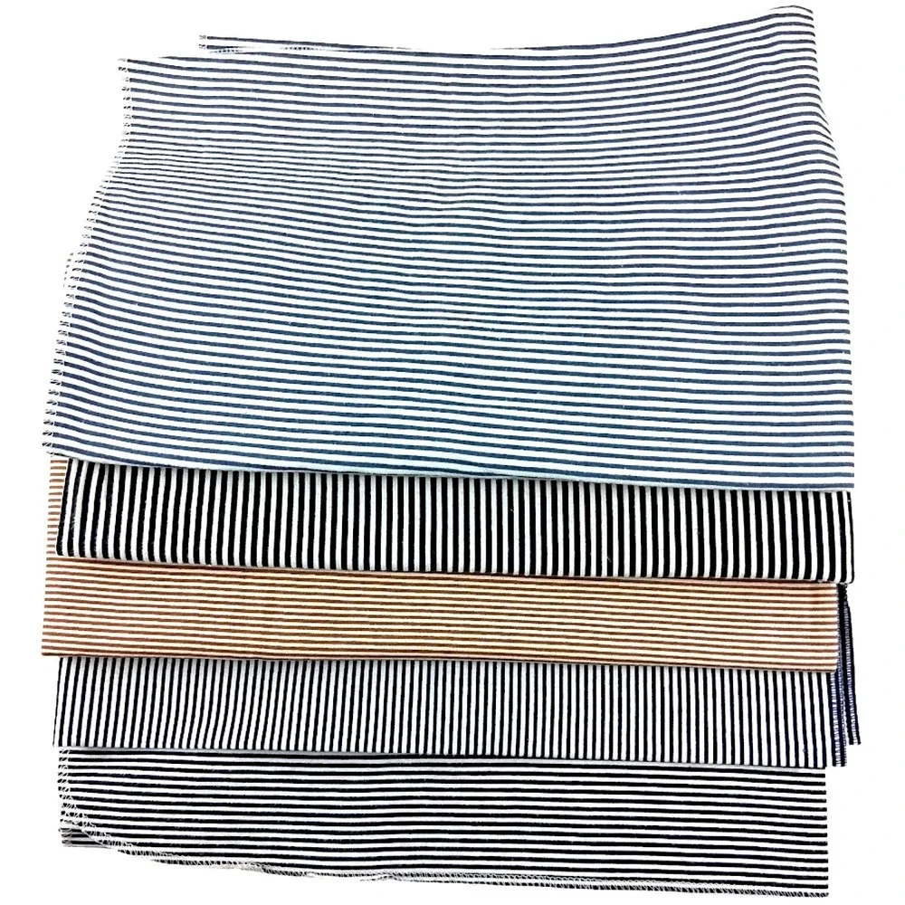 5pc Carter's Blue Brown Black White Stripe Baby Receiving Blanket Lot Flannel