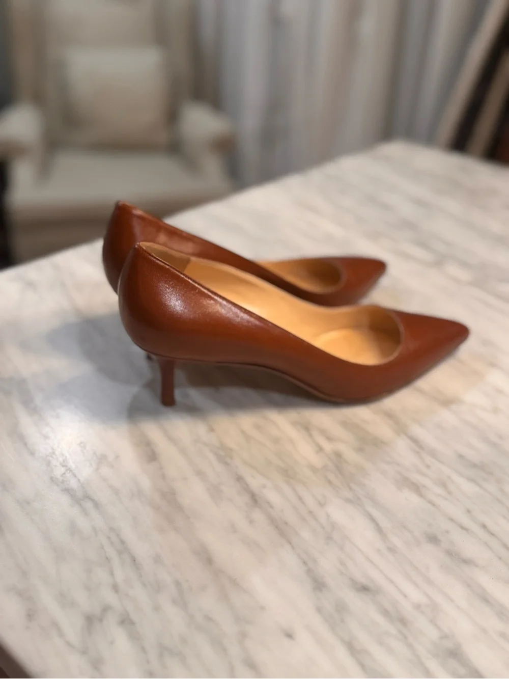 Manolo Blahnik pointed brown color