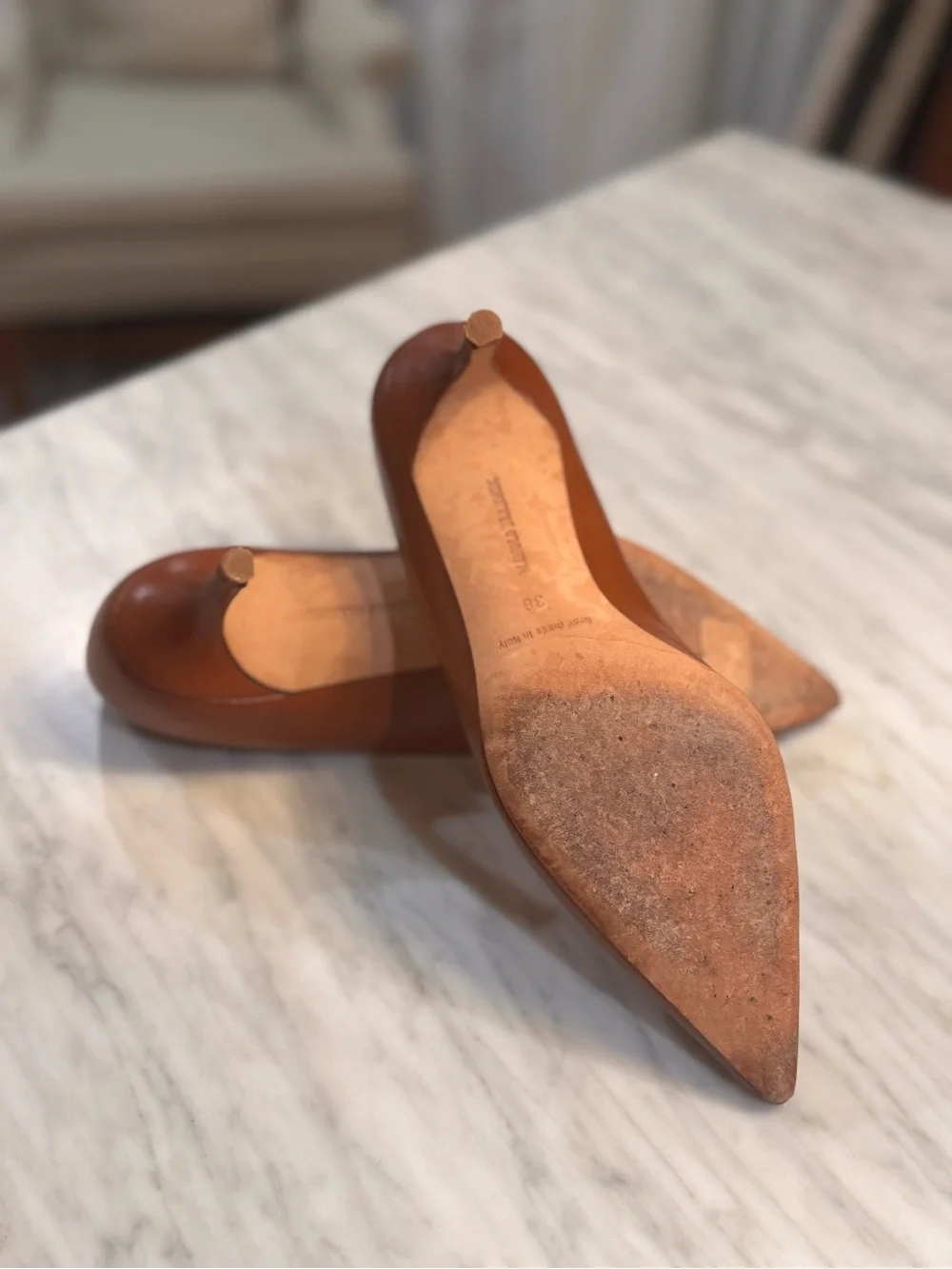 Manolo Blahnik leather bit