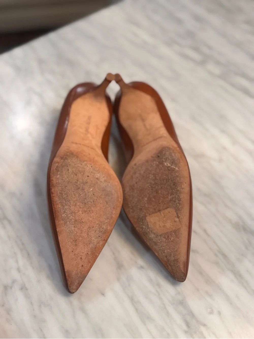 Manolo Blahnik cognac toe