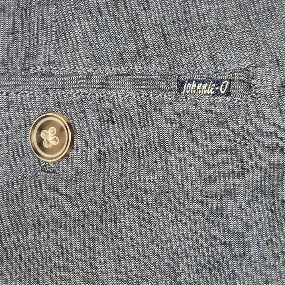 Johnnie-O Sterling Chambray Short Mens 38 Blue Linen Blend 9