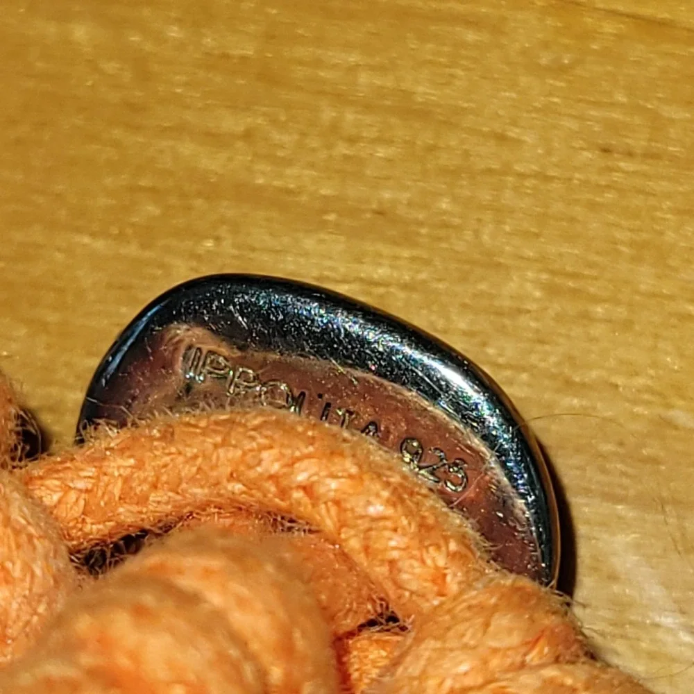 IPPOLITA Sterling Silver 925 Orange Double Cord Bracelet Button Clasp 9g