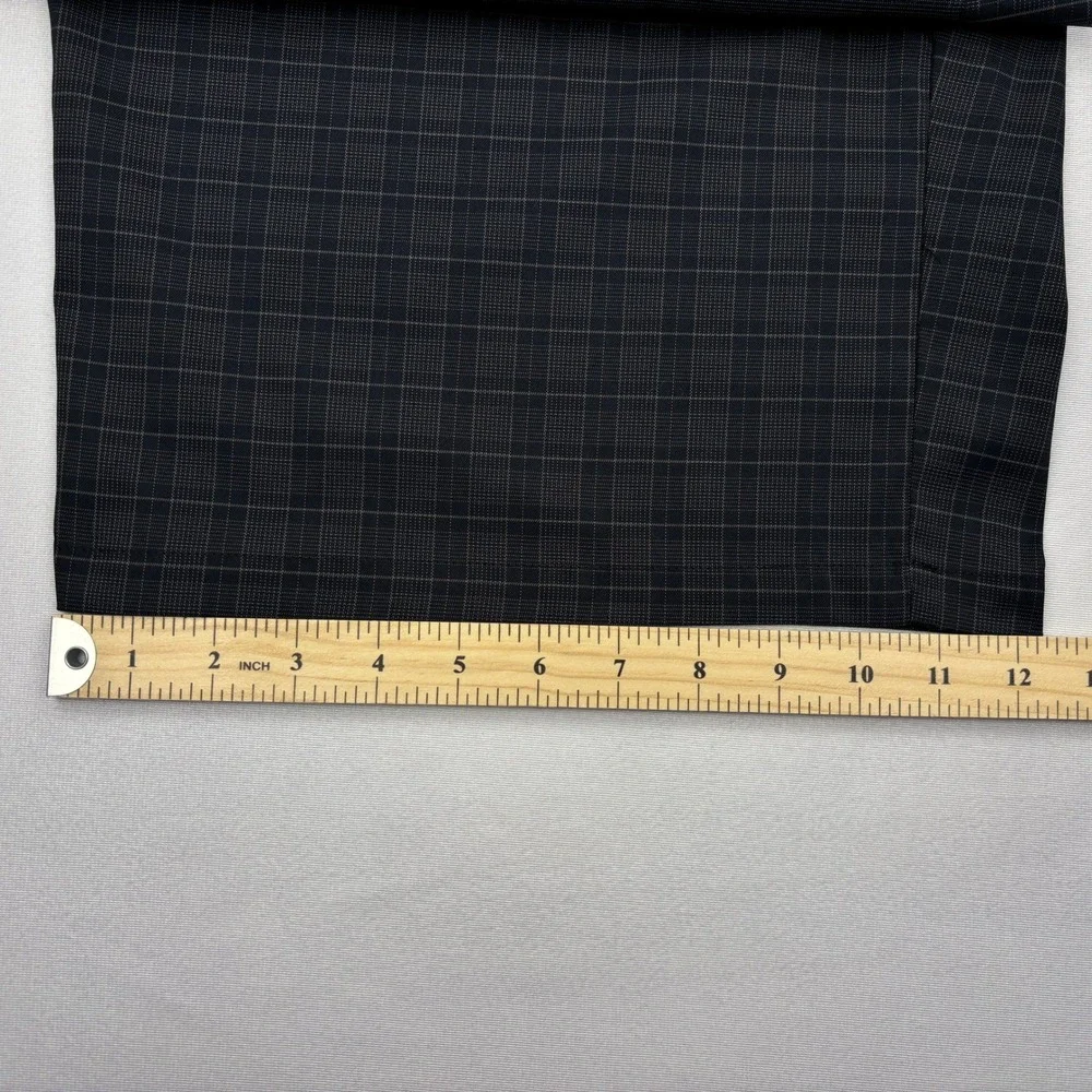 Under Armour Golf Shorts Mens 36 Black Grey Plaid Grid Flat Front Tech 207276