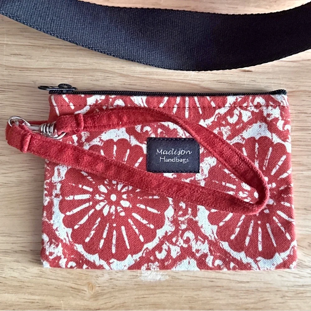 Madison Handbags Canvas Tote w/ Matching Wristlet Spring Summer Resort Vaca