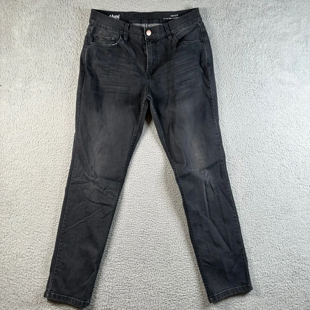 Mugsy Jeans Mags Mens 32x32 Faded Black Slim Fit Stretch Denim FLX4NKG Comfort