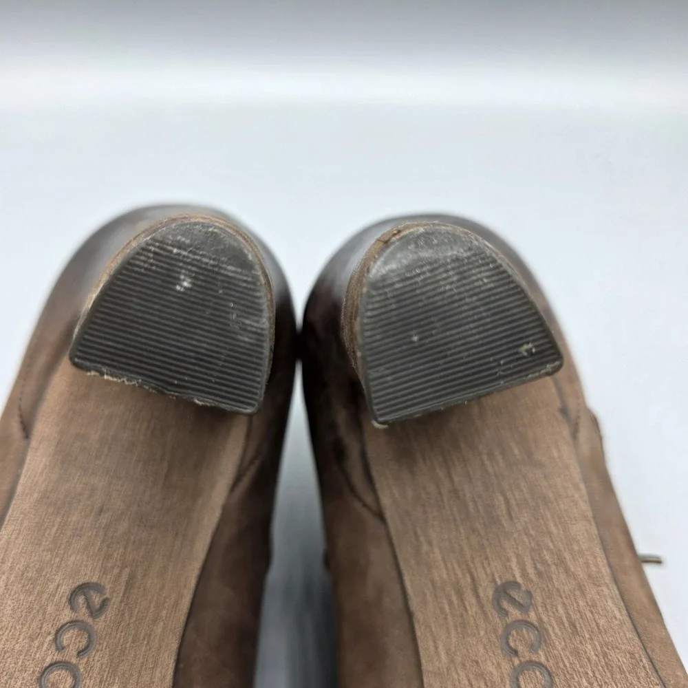 Ecco‎ Heels Womens 36 Brown Leather Mary Jane Pumps Comfort Shoes Strap Buckle