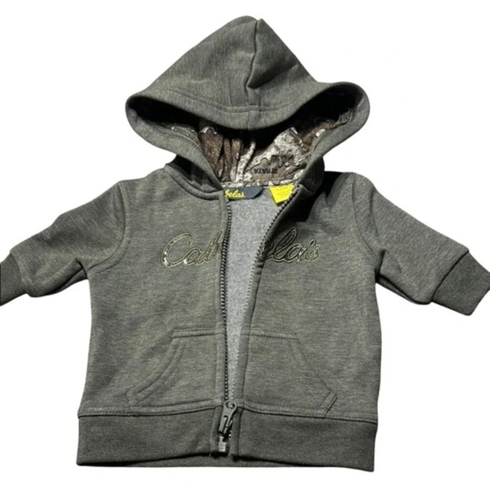 Cabelas Hoodie and Carters Dinosaur Fleece Romper‎ Bundle Kids 0-6 Months Green