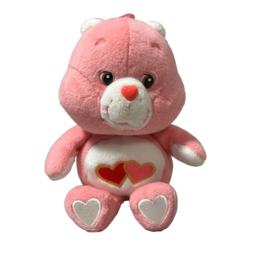 Care Bears‎ Love-a-Lot Pink Plush 2002 Play Along Interlocking Hearts 8 inch