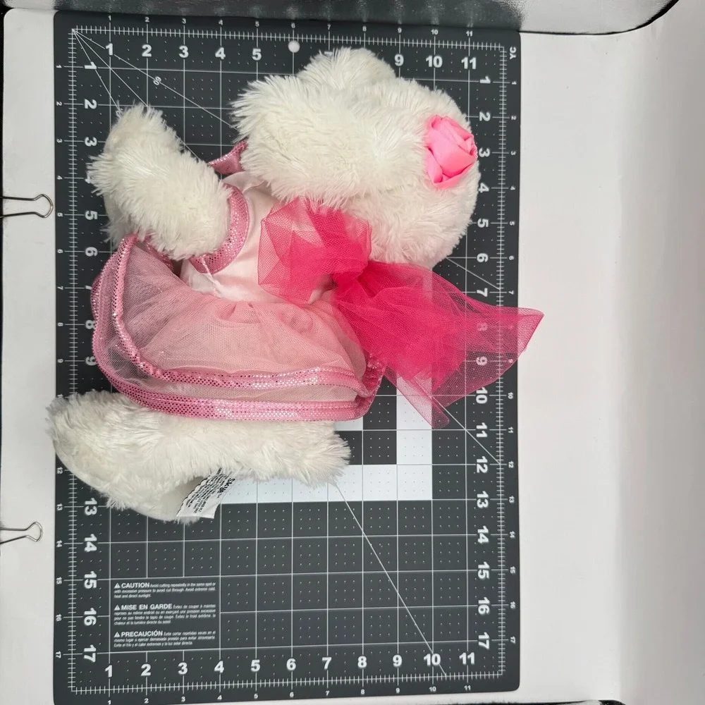 Russ Berrie Skye Plush Dog Kids Small White Pink Ballerina Tutu Stuffed Animal