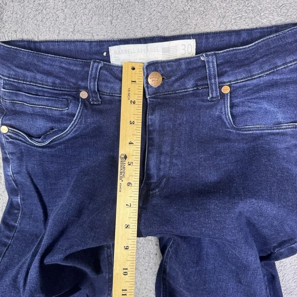Barbell Apparel Jeans Mens 30x34 Blue Athletic Fit Stretch Denim‎ Dark USA Made