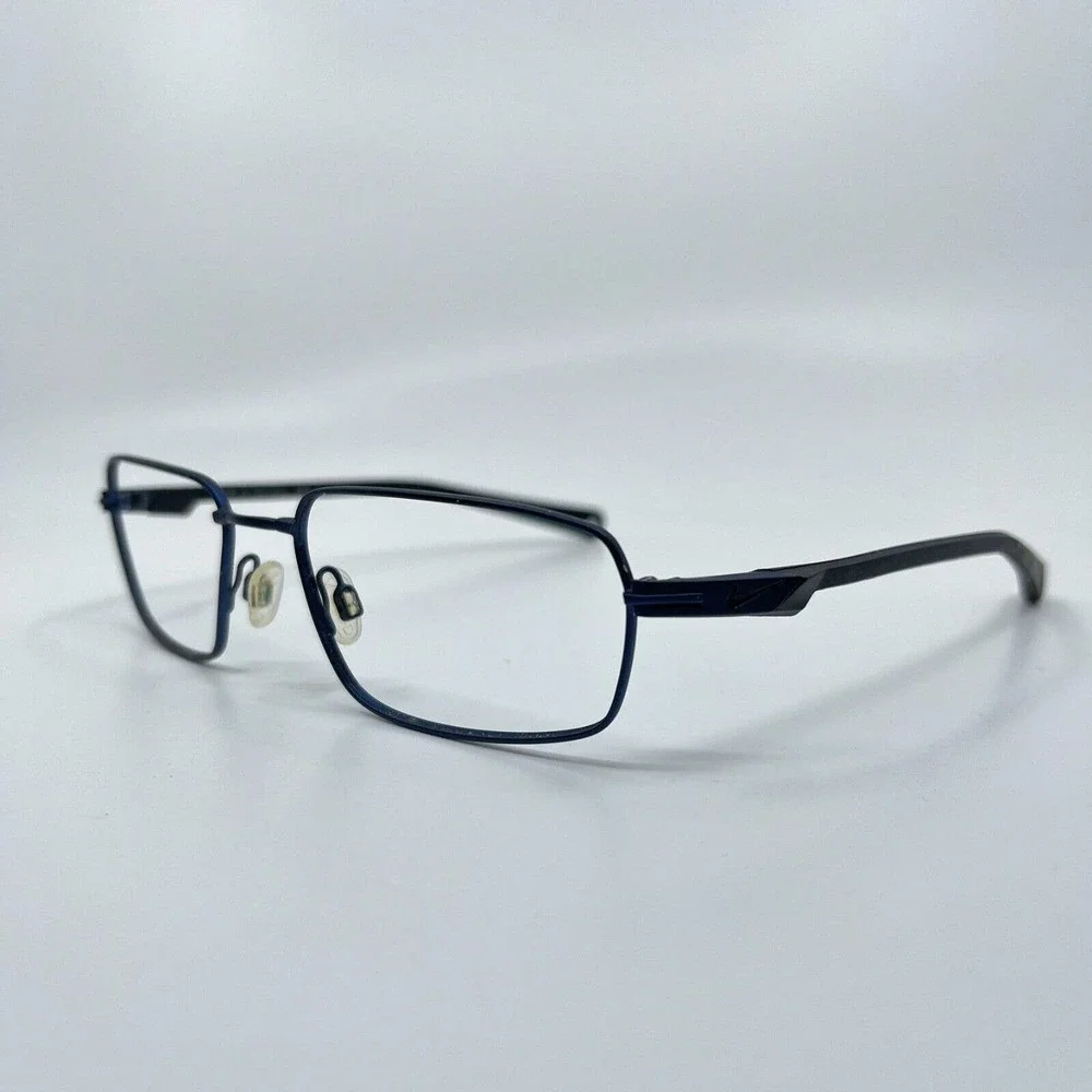 Nike 8031 424‎ Blue Black Metal Rectangular Eyeglasses Frames 54-17-140 H7034