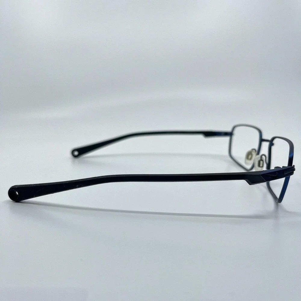 Nike 8031 424‎ Blue Black Metal Rectangular Eyeglasses Frames 54-17-140 H7034