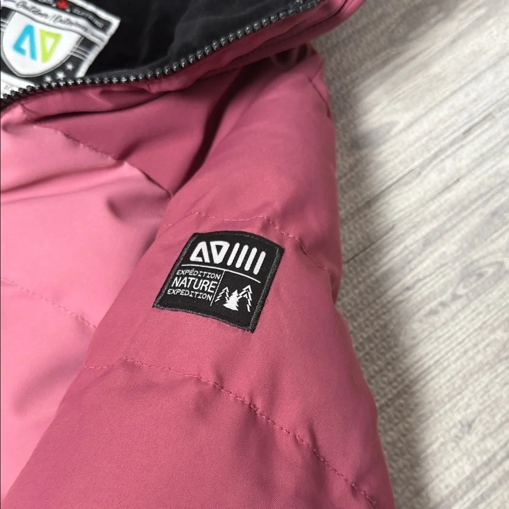 Vetements Pink and Black Long Puffer Jacket Size 10