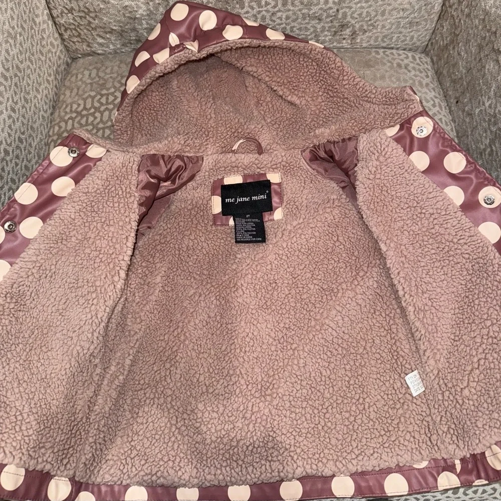 Me Jane mini Kids‎ Polka Dot Raincoat - Brown and Cream