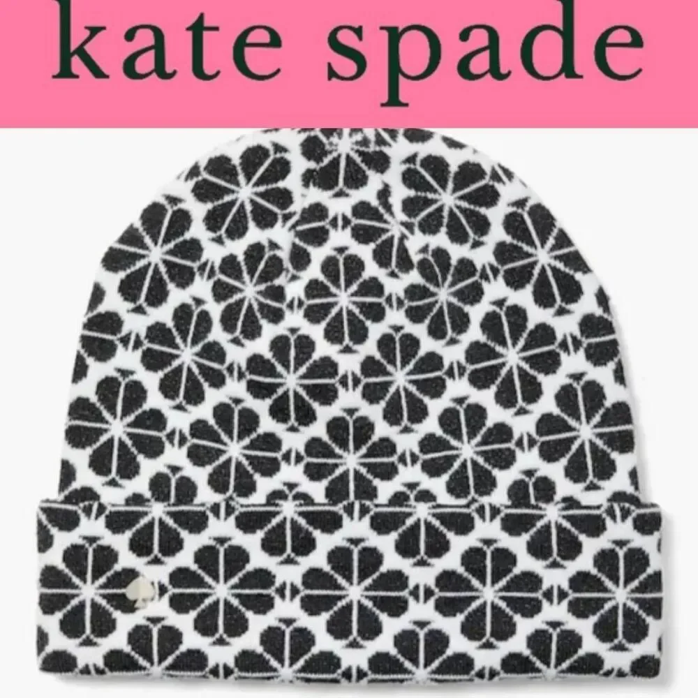 Kate Spade Flower Hat Beanie- French Cream‎