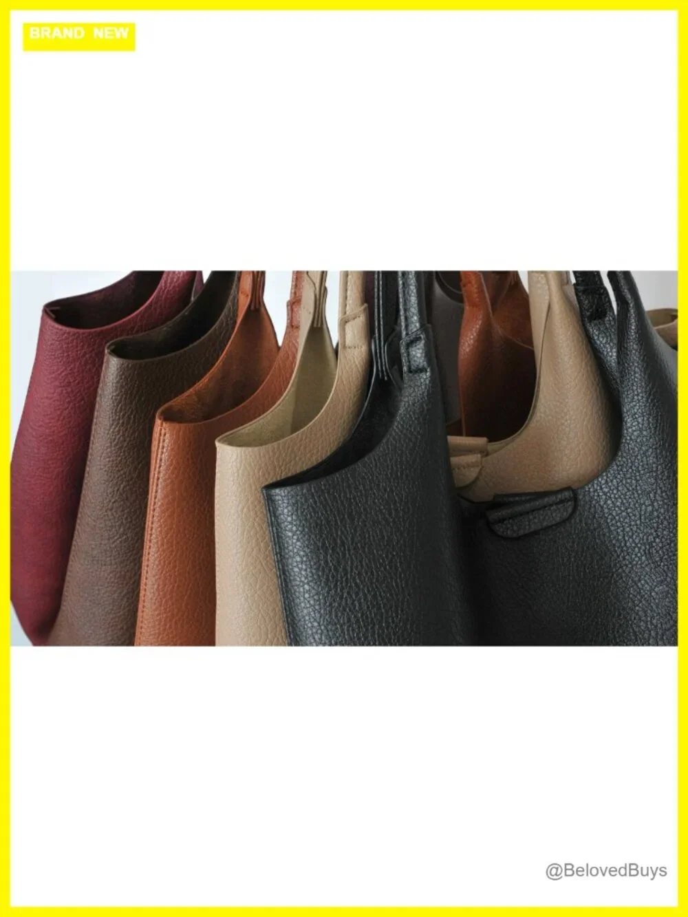 Soft Vegan Leather Tote Bag Hobo Handbag Purse for Travel