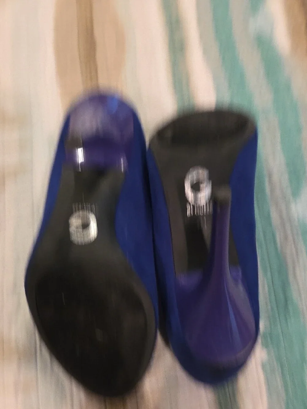 Guess Cobalt Blue Suede Rounded Toe Stiletto Pumps - Women's Heels