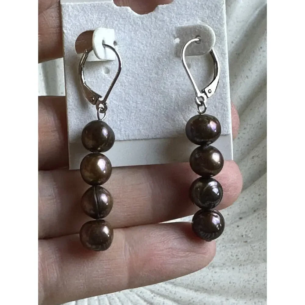 BOGO FREE AUTHENTIC REAL BLK PEARL EARRINGS