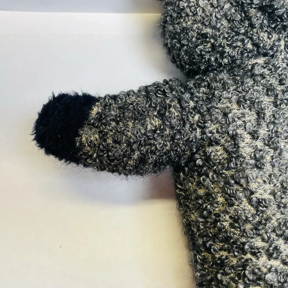 Teddy‎ Bear Black Old Vintage Look Plush Bear Artist Shaggy 18