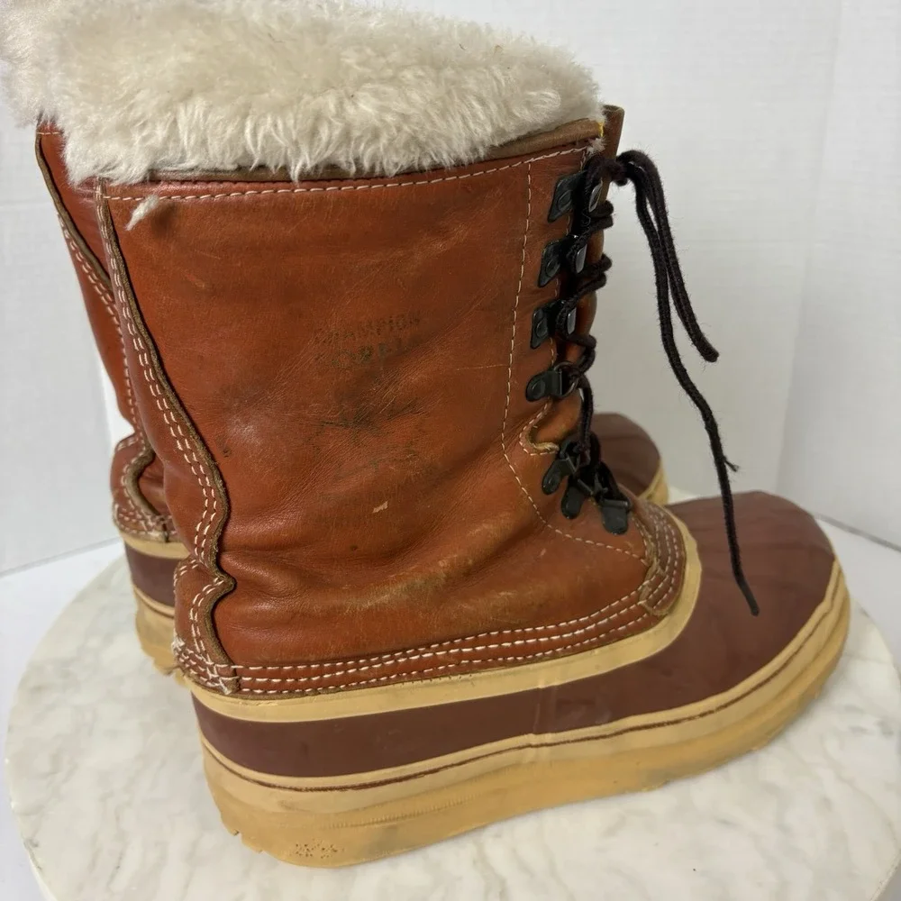 Sorel Scout Kaufman Wool Lined Leather Boots Womens‎ Fits 9/9.5 Gorpcore Winter