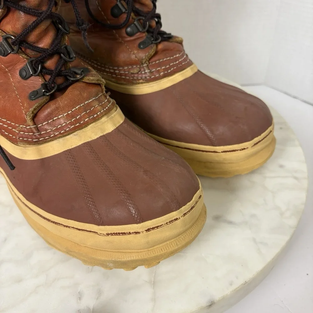 Sorel Scout Kaufman Wool Lined Leather Boots Womens‎ Fits 9/9.5 Gorpcore Winter