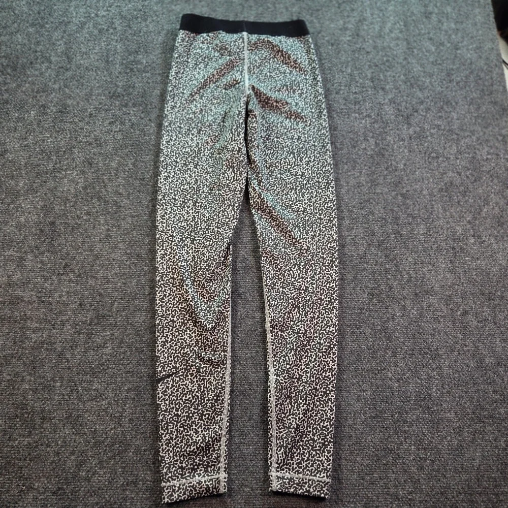 Nike Pro Leggings Women XS Black White Abstract Print Training Athletic Pants