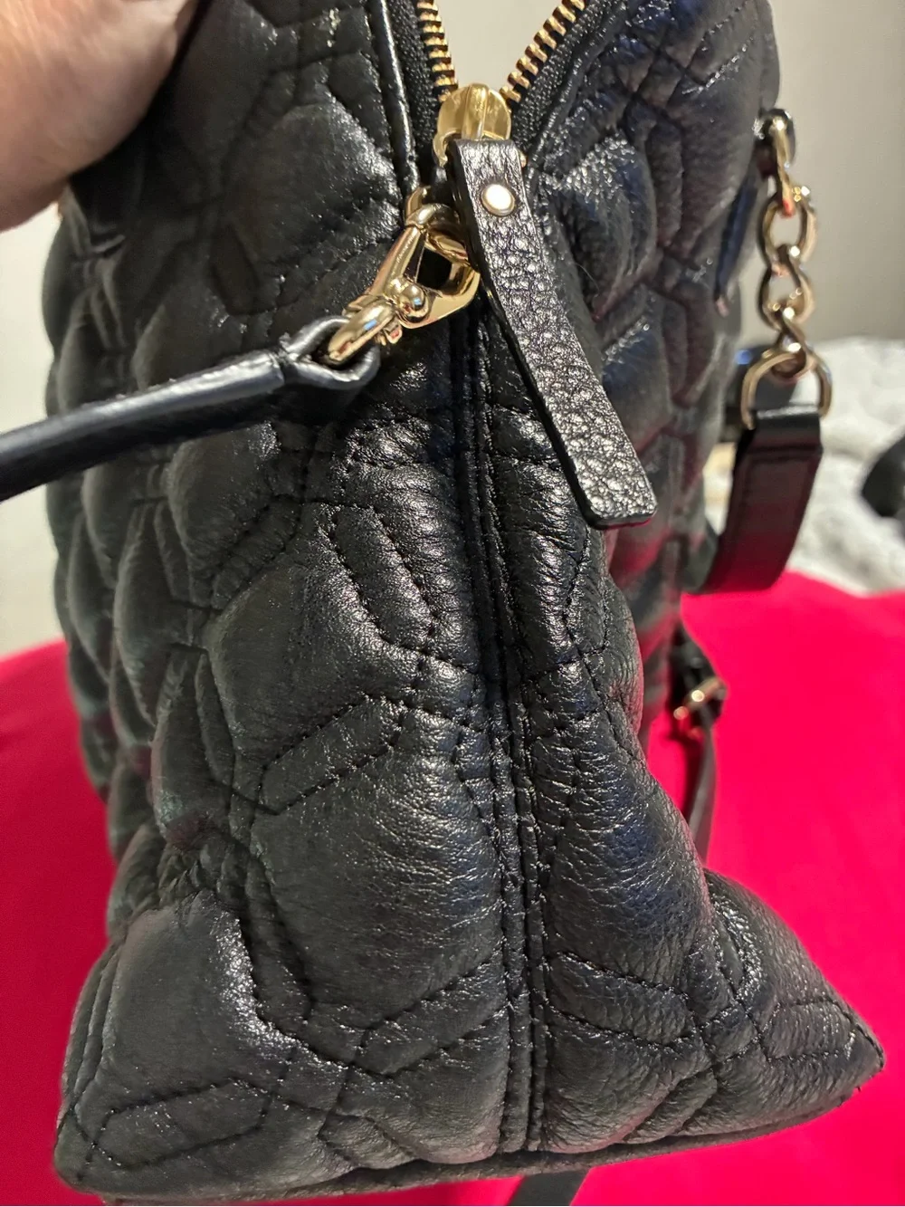 kate spade structured quilted