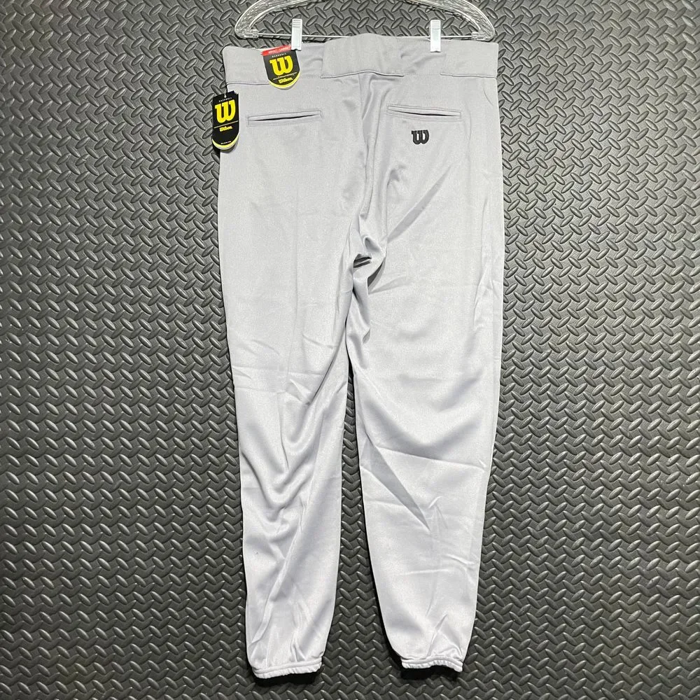 NWT Wilson Gray Baseball Classic Athletic Wear Elastic‎ Bottom Men's Size Large