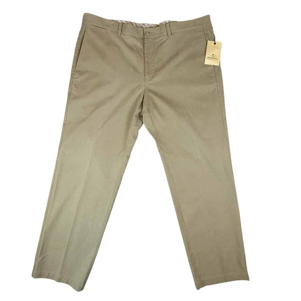 NEW Tommy Bahama Front Nine‎ Pants Mens 42x31 Beige Chino Stretch Golf T1425