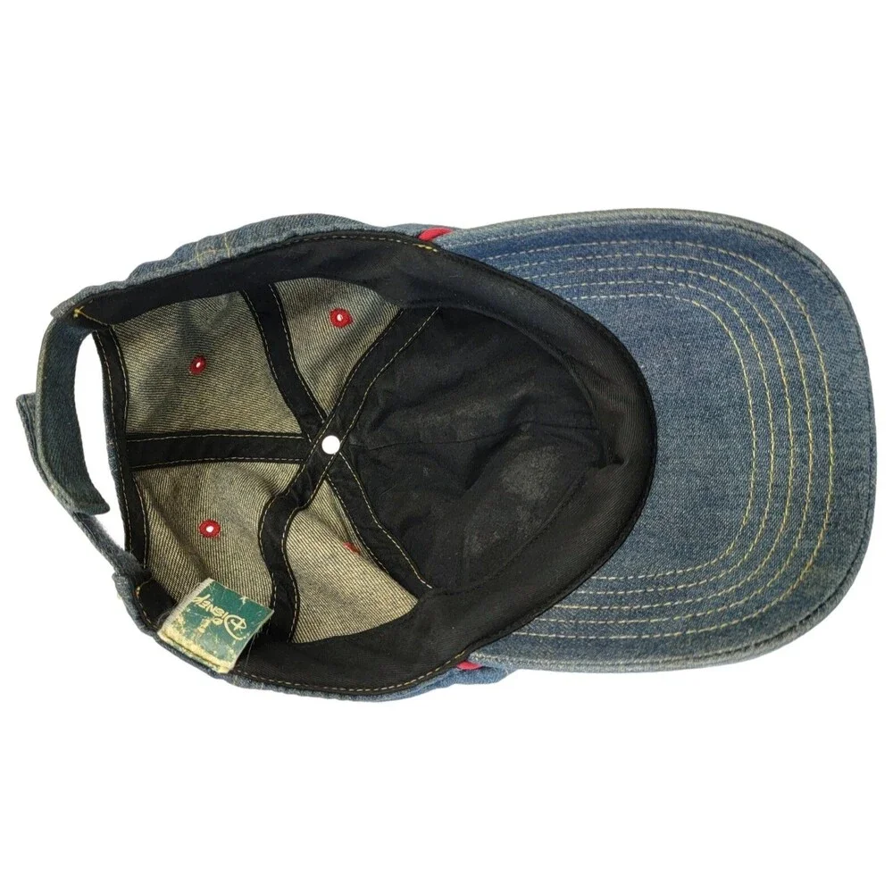 Vintage 90s Disney Mickey Mouse Hat Strap Back Denim Cap CK Style